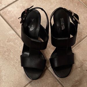Michael Kors Black Strappy Heels